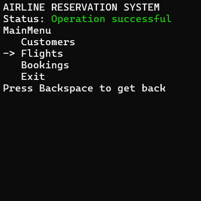 Airline Reservation